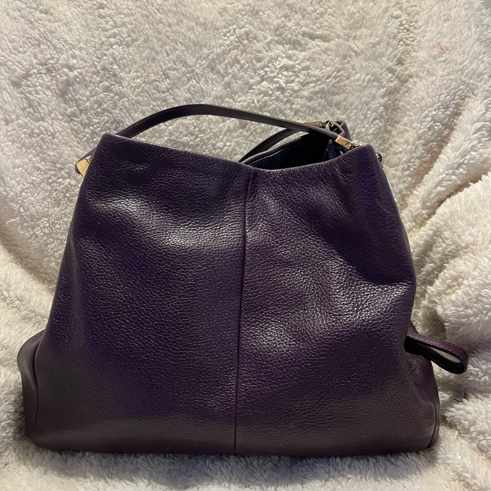 Coach Phoebe Leather Purse - Purple